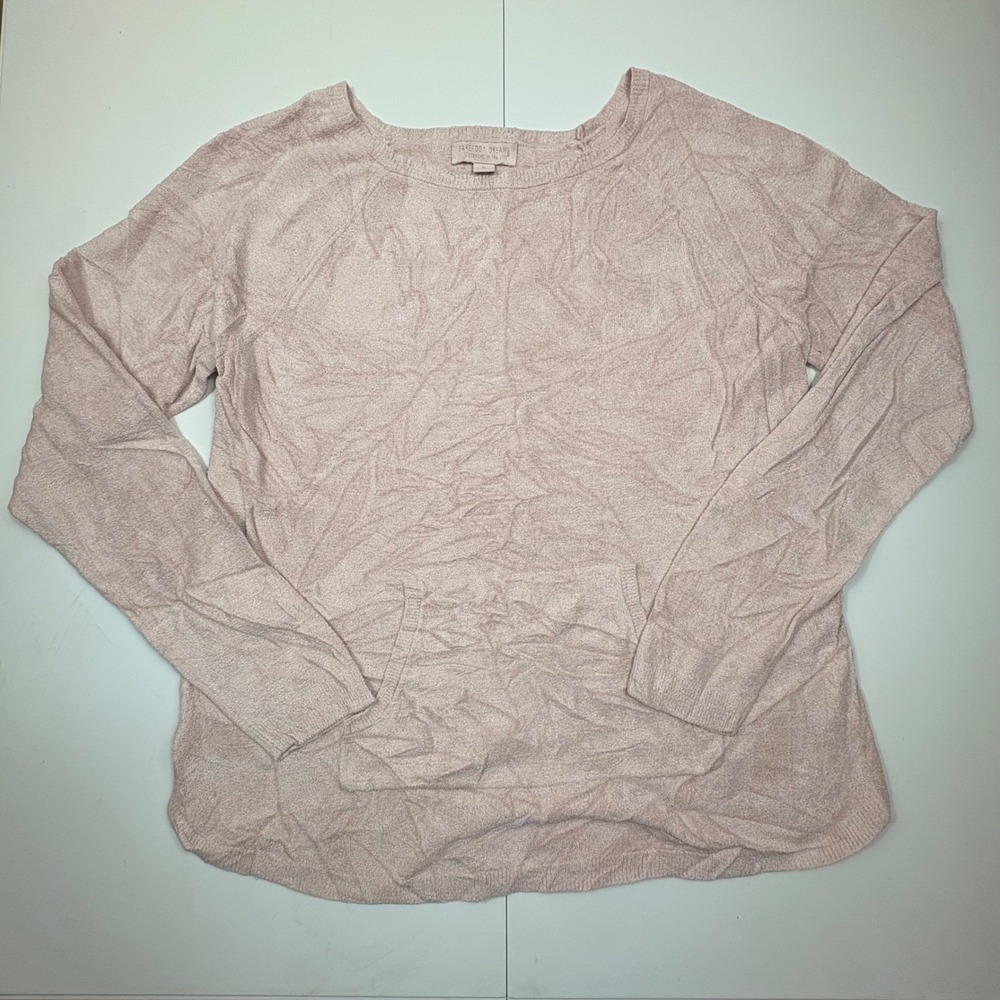 Barefoot Dreams CozyChic Ultra Lite Pink Pullover Sweater Size‎ M